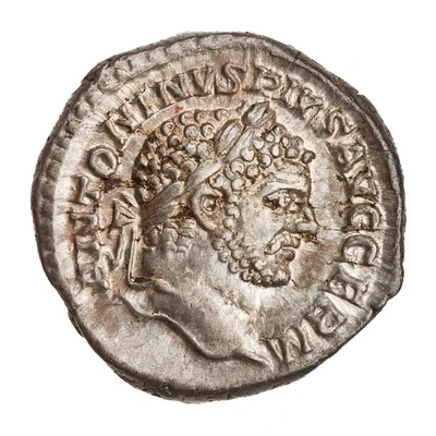 Denarius - Caracalla VIC PART P M TR P XX COS IIII P P; Victory front