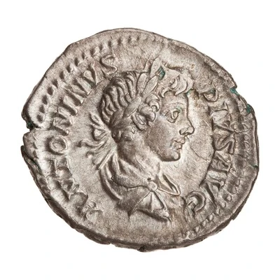 Denarius - Caracalla VICTORIA PARTH MAX; Victory front