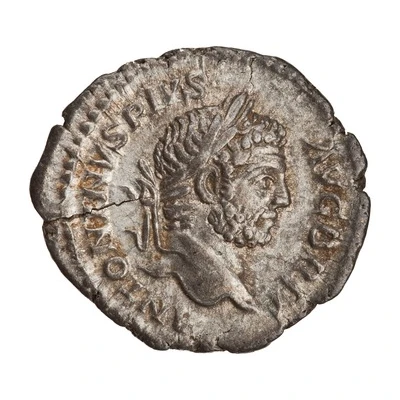 Denarius - Caracalla VICTORIAE BRIT; Victory front