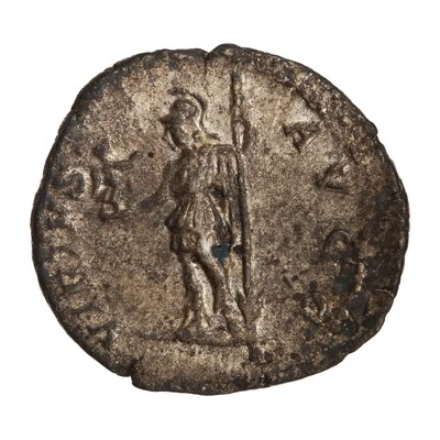 Denarius - Caracalla VIRTVS AVGG; Virtus back