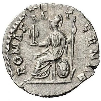 Denarius - Clodius Albinus ROMAE AETERNAE; Roma back