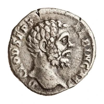 Denarius - Clodius Albinus ROMAE AETERNAE; Roma front