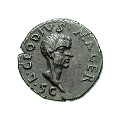 Denarius - Clodius Macer PROPRA AFRICA front