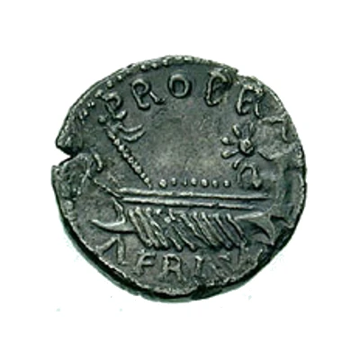 Denarius - Clodius Macer PROPRA AFRICA back