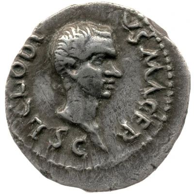 Denarius - Clodius Macer PROPRAE AFRICAE front