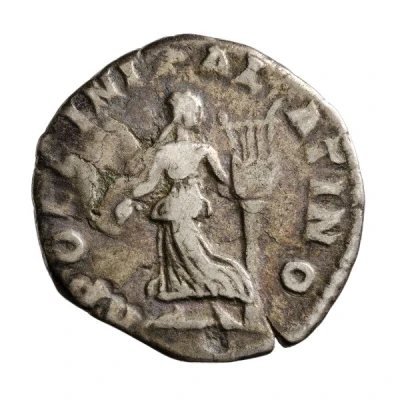 Denarius - Commodus APOLLINI PALATINO; Apollo back