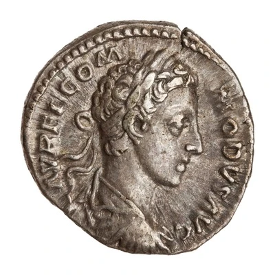 Denarius - Commodus COS P P; Salus front