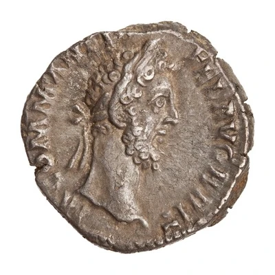 Denarius - Commodus FEL AVG P M TR P XI IMP VII COS V P P; Felicitas and Victory front