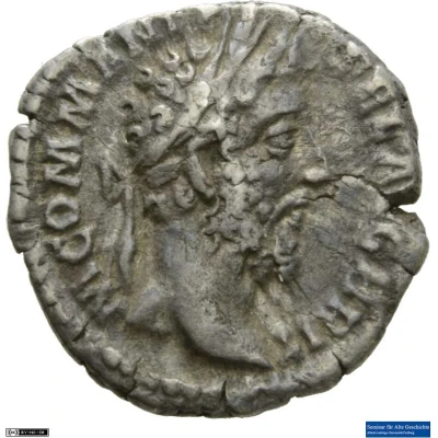 Denarius - Commodus FORT FEL P M TR P XIIII COS V P P; Fortuna front