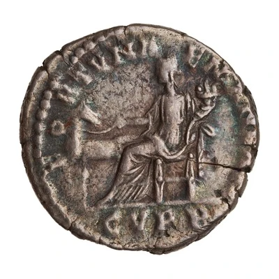 Denarius - Commodus FORTVNAE MANENTI C V P P; Fortuna back