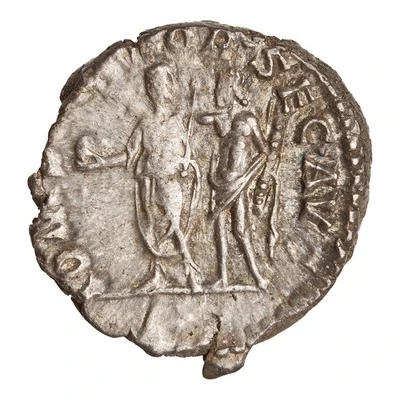 Denarius - Commodus IOM SPONSER SEC AVG; Jupiter back