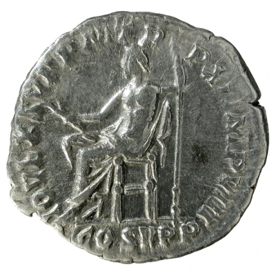 Denarius - Commodus IOV EXSVP P M TR P XI IMP VIII COS V P P; Jupiter back