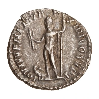 Denarius - Commodus IOV IVVEN P M TR P XIIII COS V P P; Jupiter back