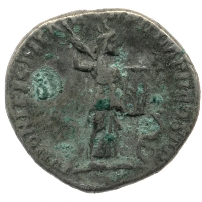 Denarius - Commodus IVNONI SISPITAE TR P II IMP II COS P P; Juno Sospita back