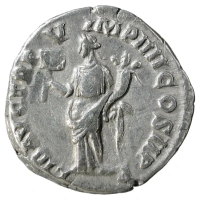 Denarius - Commodus LIB AVG TR P V IMP IIII COS II P P; Liberalitas back