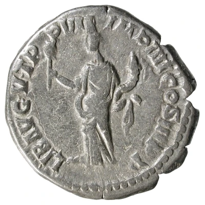 Denarius - Commodus LIB AVG V TR P VII IMP IIII COS III P P; Liberalitas back