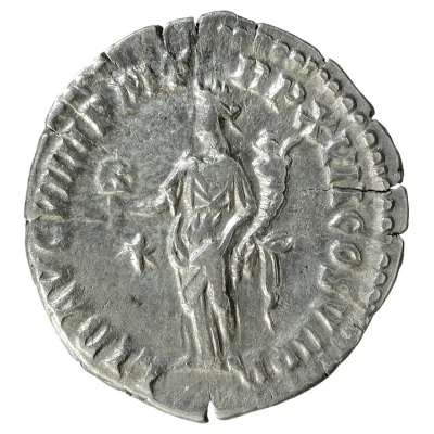 Denarius - Commodus LIB AVG VIIII P M TR P XVII COS VII P P; Liberalitas back
