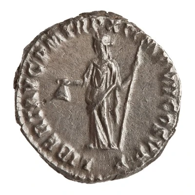 Denarius - Commodus LIBERT AVG P M TR P XI IMP VII COS V P P; Libertas back