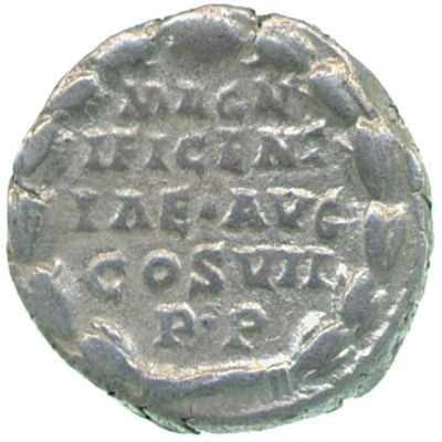 Denarius - Commodus MAGNIFICENIAE AVG COS VII P P back