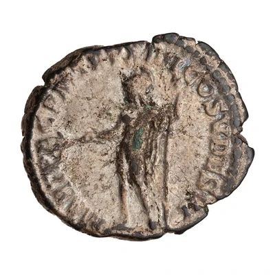 Denarius - Commodus MART PAC P M TR P XIIII COS V DES VI; Mars back