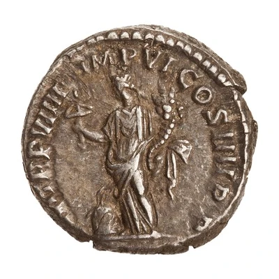 Denarius - Commodus P M TR P VIIII IMP VI COS IIII P P; Felicitas back