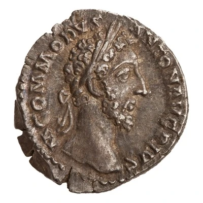 Denarius - Commodus P M TR P VIIII IMP VI COS IIII P P; Victory front