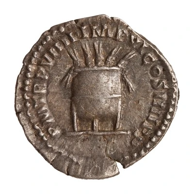 Denarius - Commodus P M TR P VIIII IMP VI COS IIII P P back