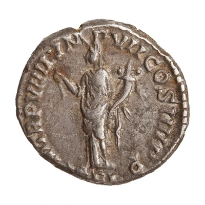 Denarius - Commodus P M TR P VIIII IMP VII COS IIII P P FEL; Felicitas back