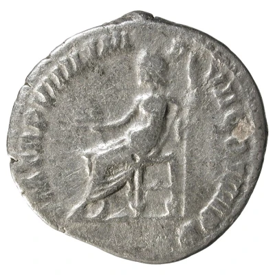 Denarius - Commodus P M TR P VIIII IMP VII COS IIII P P; Jupiter back