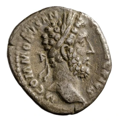 Denarius - Commodus P M TR P VIIII IMP VII COS IIII P P; Mars front