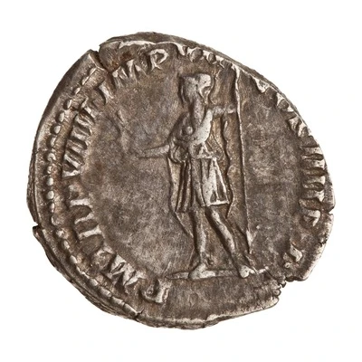 Denarius - Commodus P M TR P VIIII IMP VII COS IIII P P; Roma and Victory back