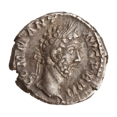 Denarius - Commodus P M TR P VIIII IMP VII COS IIII P P; Roma and Victory front