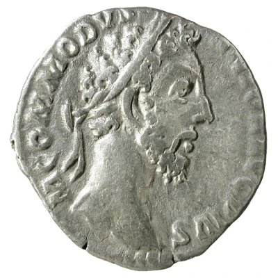 Denarius - Commodus P M TR P VIIII IMP VII COS IIII P P; Victory front