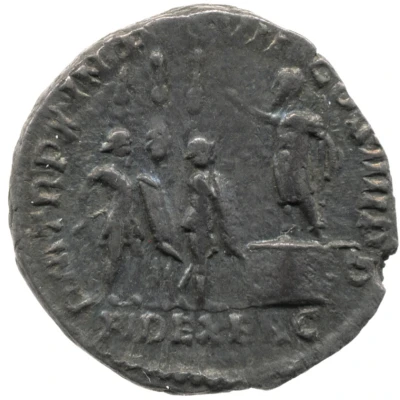 Denarius - Commodus P M TR P X IMP VII COS IIII P P FID EXERC back