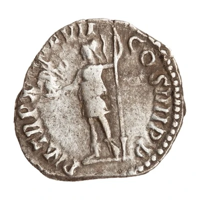 Denarius - Commodus P M TR P X IMP VII COS IIII P P; Roma and Victory back