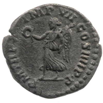 Denarius - Commodus P M TR P X IMP VII COS IIII P P; Victory back