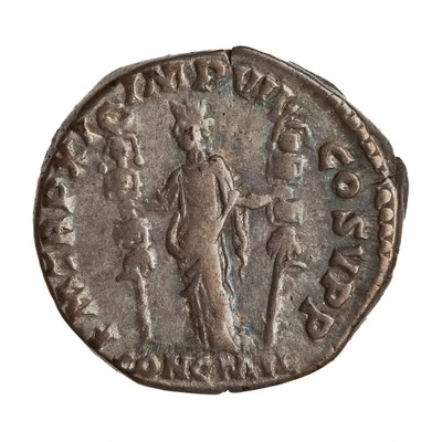 Denarius - Commodus P M TR P XI IMP VII COS V P P CONC MIL; Concordia back