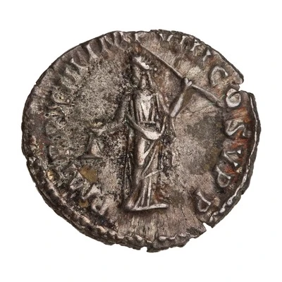 Denarius - Commodus P M TR P XIII IMP VIII COS V P P; Libertas back