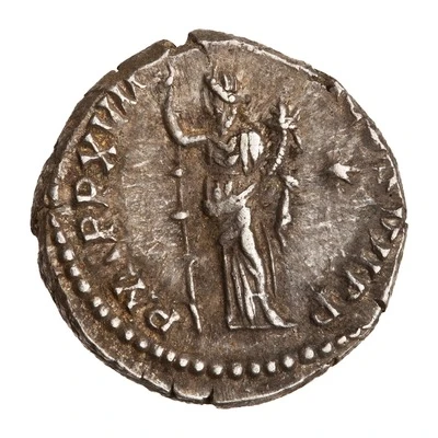 Denarius - Commodus P M TR P XVII IMP VIII COS VII P P; Fides back