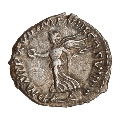 Denarius - Commodus P M TR P XVII IMP VIII COS VII P P; Victory back