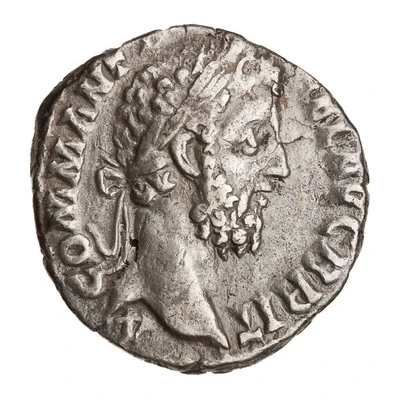 Denarius - Commodus PIETATI SENATVS C V P P; Genius of the Senate front