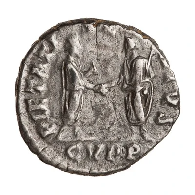 Denarius - Commodus PIETATI SENATVS C V P P; Genius of the Senate back