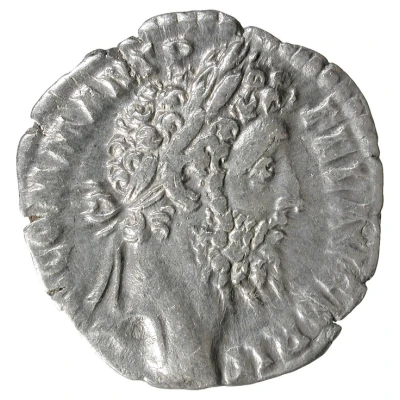 Denarius - Commodus ROM AETER P M TR P XIIII COS V P P; Roma and Victory front