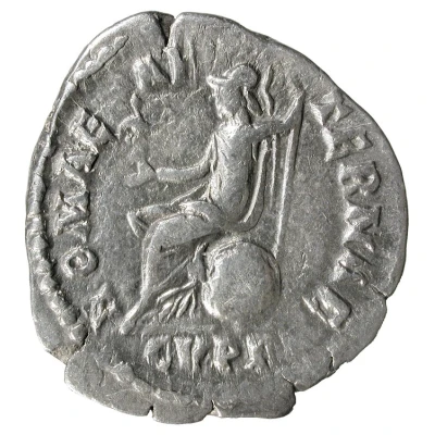 Denarius - Commodus ROMAE AETERNAE C V P P; Roma and Victory back