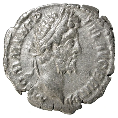 Denarius - Commodus ROMAE FELICI COS VI; Roma and Victory front