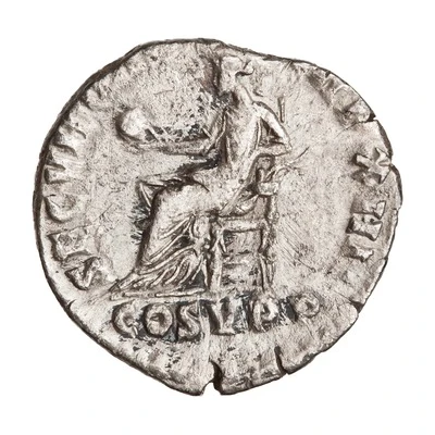 Denarius - Commodus SECVR ORB P M TR P XIIII COS V P P; Securitas back