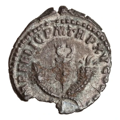 Denarius - Commodus TEMP FELIC P M TR P XV COS VI back