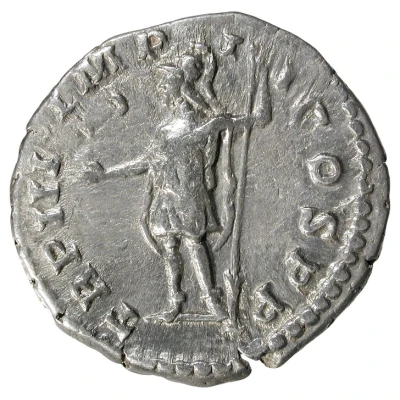 Denarius - Commodus TR P III IMP II COS P P; Roma and Victory back