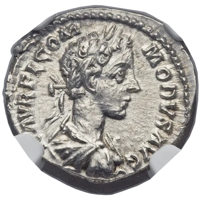 Denarius - Commodus TR P III IMP II COS P P; Salus front