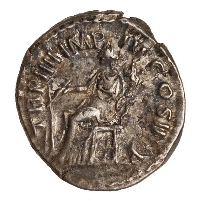 Denarius - Commodus TR P IIII IMP III COS II P P; Fortuna back